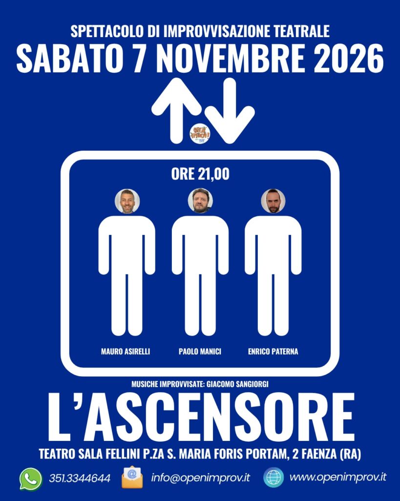 𝐋’𝐚𝐬𝐜𝐞𝐧𝐬𝐨𝐫𝐞 – Spettacolo di improvvisazione teatrale