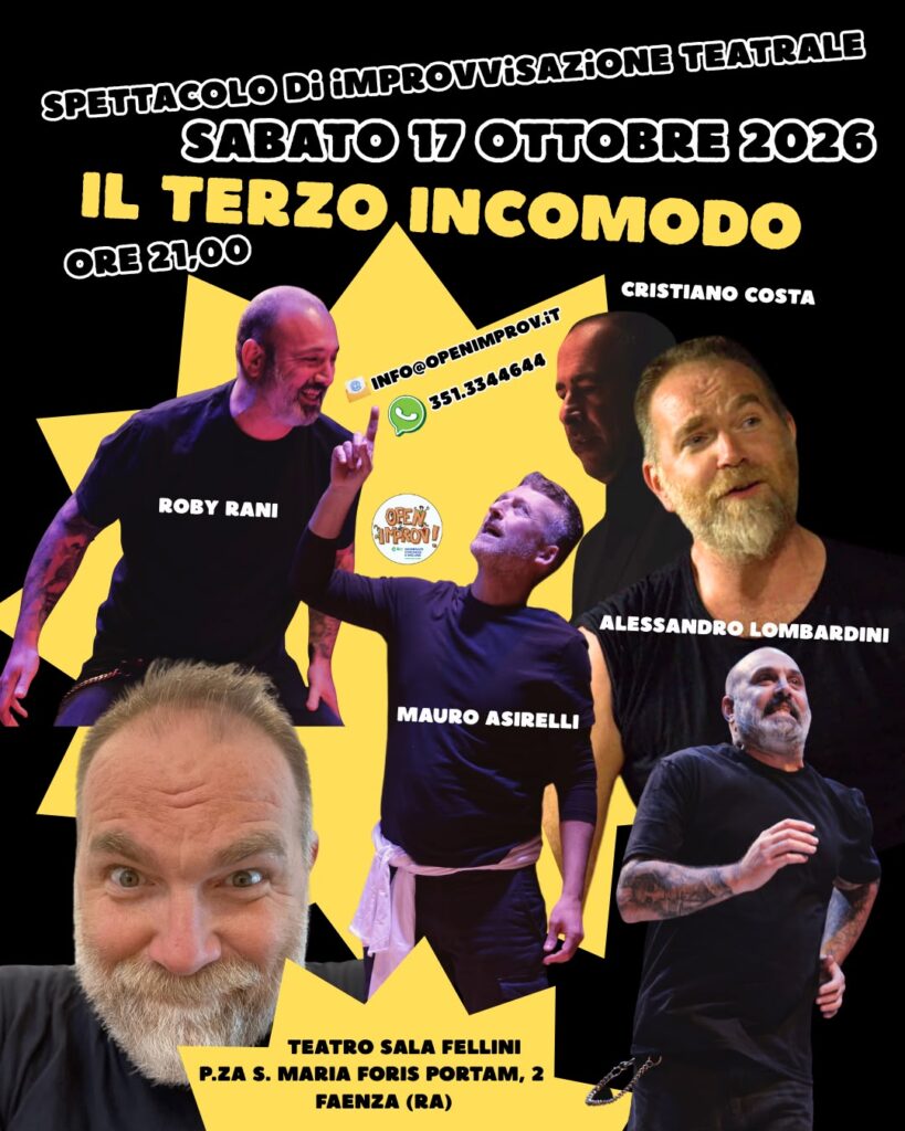 𝐈𝐥 𝐓𝐞𝐫𝐳𝐨 𝐈𝐧𝐜𝐨𝐦𝐨𝐝𝐨 – Spettacolo di improvvisazione teatrale