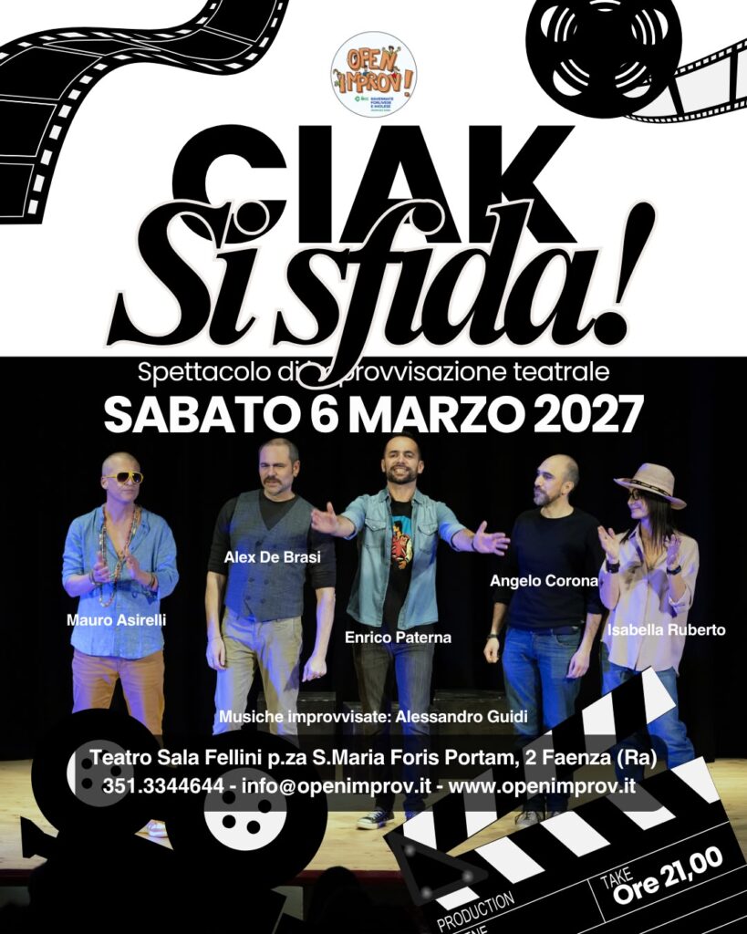 𝐂𝐢𝐚𝐤, 𝐬𝐢 𝐬𝐟𝐢𝐝𝐚! – Spettacolo di improvvisazione teatrale